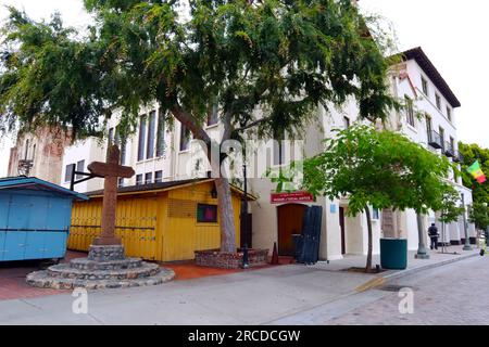 Los Angeles, Kalifornien: La Plaza United Methodist Church im historischen El Pueblo de Los Angeles - Olvera Street Stockfoto