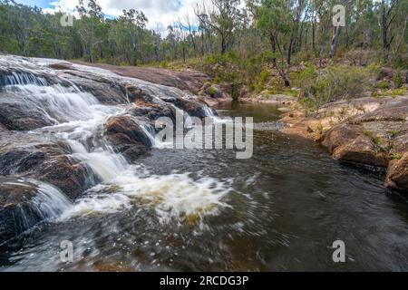 Little Basket Swamp Waterfall, Basket Swamp National Park, New England Tablelands, NSW Australien Stockfoto