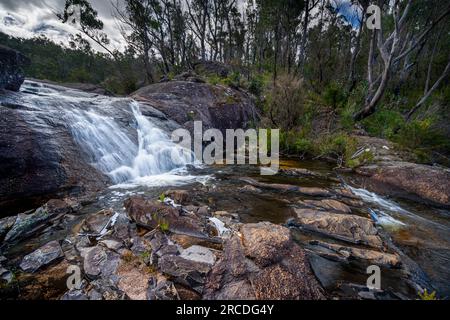 Little Basket Swamp Waterfall, Basket Swamp National Park, New England Tablelands, NSW Australien Stockfoto