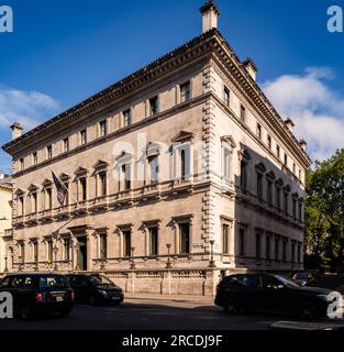 Die Vorderseite und Seite des Reformklubs, Pall Mall, London Stockfoto