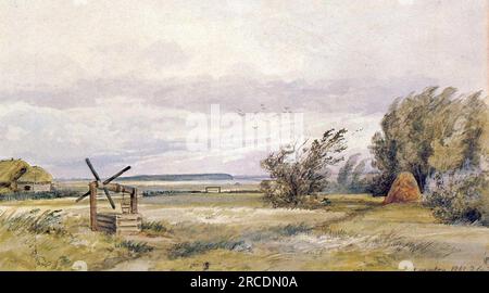 Schmelevka. Windy Day 1861 von Ivan Shishkin Stockfoto