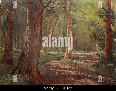 Forest Road 1892 von Ivan Shishkin Stockfoto