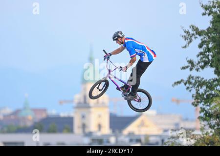 Tomas Beran (Tschechische Republik). BMX Freestyle Männer. Europameisterschaft München 2022 Stockfoto