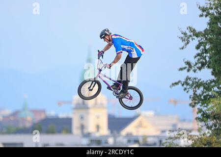 Tomas Beran (Tschechische Republik). BMX Freestyle Männer. Europameisterschaft München 2022 Stockfoto