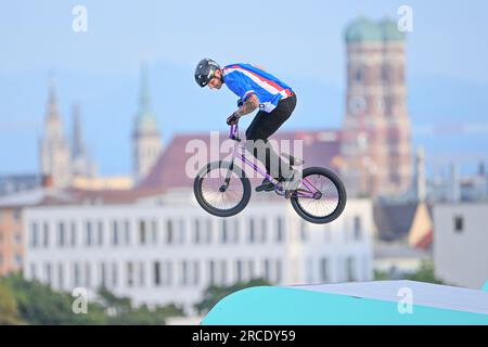 Tomas Beran (Tschechische Republik). BMX Freestyle Männer. Europameisterschaft München 2022 Stockfoto