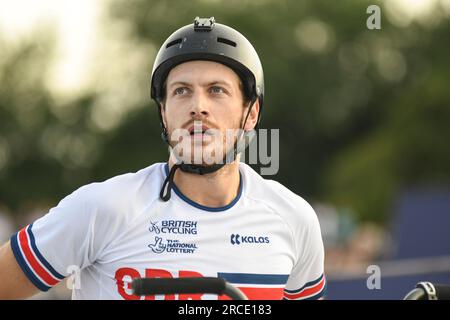 Kieran Reilly (Großbritannien). BMX Freestyle Männer. Europameisterschaft München 2022 Stockfoto