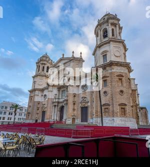 Cadiz Cathedral Fassade - Cadiz, Andalusien, Spanien Stockfoto