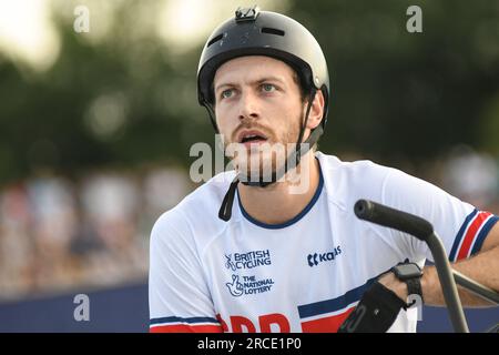 Kieran Reilly (Großbritannien). BMX Freestyle Männer. Europameisterschaft München 2022 Stockfoto