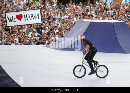 Marin RANTES (Kroatien, Bronzemedaille). BMX Freestyle Männer. Europameisterschaften München 2022 Stockfoto