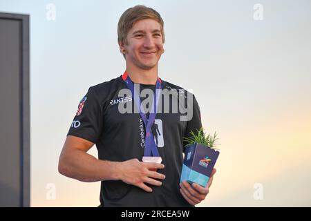 Marin RANTES (Kroatien, Bronzemedaille). BMX Freestyle Männer. Europameisterschaften München 2022 Stockfoto