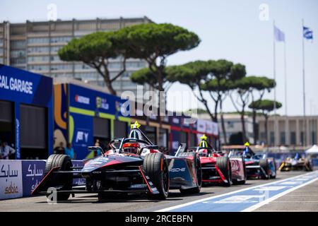 Rom, Italie. 14. Juli 2023. 13 YE Yifei (chn), TAG HAUER Porsche Formula E Team, Porsche 99X Electric, Action beim Hankook Rome ePrix 2023, 10. Tagung der ABB FIA Formel E Weltmeisterschaft 2022-23, auf der Circuit Cittadino dell'EUR vom 14. Bis 16. Juli 2023 in Rom, Italien - Foto Julien Delfosse/DPPI Gutschrift: DPPI Media/Alamy Live News Stockfoto