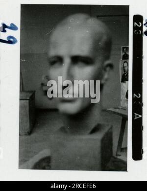 SS-Fotograf, Fink ,1943 & 1944 Bestattungszug, Reinhard Heydrich, Künstlerbüste von Heydrich, Heinrich Himmler, Soldaten, die mit Raketenwerfer trainieren, Skistruppen in Bergen trainieren, Brücken in den Bergen. Bilder, die die Aktivitäten der Waffen-SS-Einheiten an der westlichen und östlichen Front, einschließlich Polen, Frankreich, Balkan, Italien, Und Russland sowie Trainingsübungen, Porträts von Einzelpersonen und Gruppenansichten und Szenen von Städten und der lokalen Bevölkerung. Stockfoto