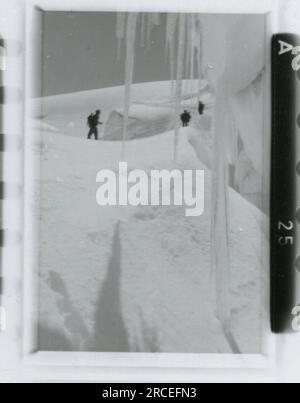 SS-Fotograf, Fink ,1943 & 1944 Bestattungszug, Reinhard Heydrich, Künstlerbüste von Heydrich, Heinrich Himmler, Soldaten, die mit Raketenwerfer trainieren, Skistruppen in Bergen trainieren, Brücken in den Bergen. Bilder, die die Aktivitäten der Waffen-SS-Einheiten an der westlichen und östlichen Front, einschließlich Polen, Frankreich, Balkan, Italien, Und Russland sowie Trainingsübungen, Porträts von Einzelpersonen und Gruppenansichten und Szenen von Städten und der lokalen Bevölkerung. Stockfoto