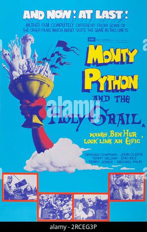 Poster „Monty Python und der Heilige Gral“ (1975). Foto: EMI-Filme Stockfoto