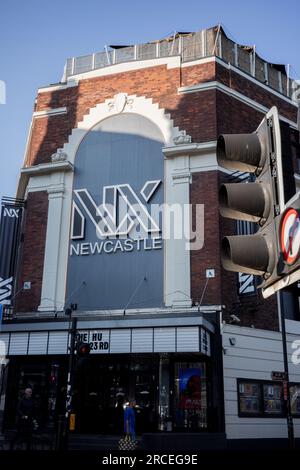 Newcastle UK: Juni 2023: Außenansicht des NX-Musikclubs im Stadtzentrum von Newcastle. Früher die O2. Akademie Stockfoto