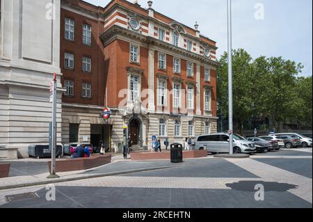 Außenfassade der Dyson School of Design Engineering, Imperial College London. Stockfoto