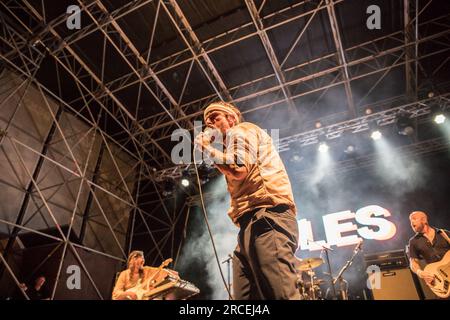 Bellaria, Italien. 13. Juli 2023. Idles live in Bellaria Igea Marina (Foto von Carlo Vergani/Pacific Press) Kredit: Pacific Press Media Production Corp./Alamy Live News Stockfoto