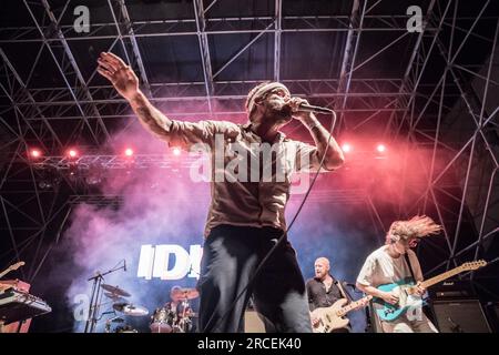 13. Juli 2023, Bellaria, Emilia Roamagna, Italien: Idles live in Bellaria Igea Marina (Kreditbild: © Carlo Vergani/Pacific Press via ZUMA Press Wire) NUR REDAKTIONELLE VERWENDUNG! Nicht für den kommerziellen GEBRAUCH! Stockfoto