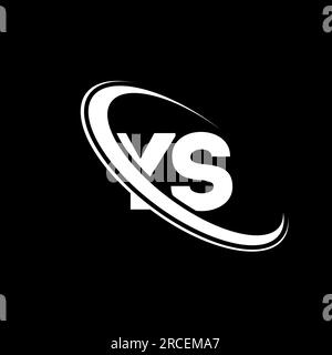 YS-Logo. Y S-Ausführung. Weißer YS-Buchstabe. Logo mit YS/Y S-Buchstaben. Anfangsbuchstabe YS Linked Circle Monogram Logo in Großbuchstaben. Stock Vektor