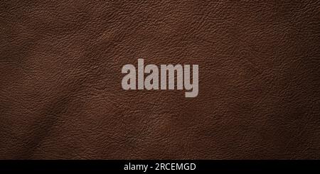 Braune Lederstruktur mit natürlichem Muster, Vintage-Hintergrund Stockfoto