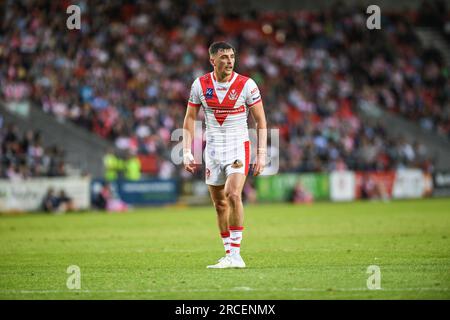 St. Helens, England - 13. Juli 2023 - Lewis Dodd von St. Helens. Betfred Super League, St. Helens gegen Catalan Dragons im Totally Wicked Stadium, St. Helens, Großbritannien Stockfoto