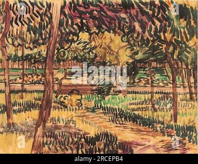 Bäume im Garten des Asyls 1889; Saint-rémy-de-provence, Frankreich, von Vincent van Gogh Stockfoto