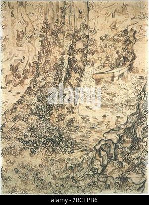 Bäume mit Ivy 1889; Saint-rémy-de-provence, Frankreich, von Vincent van Gogh Stockfoto