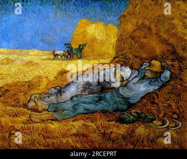 Mittags, Ruhephase (nach Millet) 1890; Saint-rémy-de-provence, Frankreich, von Vincent van Gogh Stockfoto