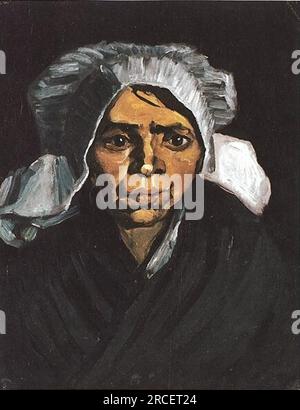 Leiterin einer Bauernfrau mit weißer Mütze 1884; Nunen/Nuenen, Niederlande, von Vincent van Gogh Stockfoto