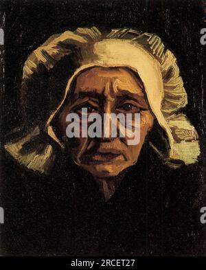 Leiterin einer alten Bauernfrau mit weißer Mütze 1884; Nunen/Nuenen, Niederlande, von Vincent van Gogh Stockfoto