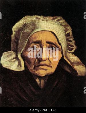 Leiterin einer alten Bauernfrau mit weißer Mütze 1884; Nunen/Nuenen, Niederlande, von Vincent van Gogh Stockfoto