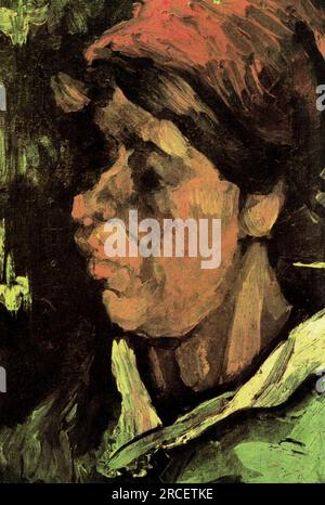 Leiterin einer Bauernfrau mit dunkler Mütze 1885; Nunen/Nuenen, Niederlande, von Vincent van Gogh Stockfoto