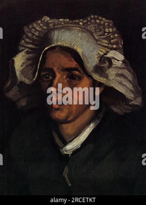 Leiterin einer Bauernfrau mit weißer Mütze 1885; Nunen/Nuenen, Niederlande, von Vincent van Gogh Stockfoto