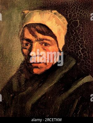 Leiterin einer Bauernfrau mit weißer Mütze 1885; Nunen/Nuenen, Niederlande, von Vincent van Gogh Stockfoto