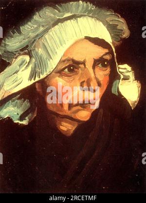 Leiterin einer Bauernfrau mit weißer Mütze 1885; Nunen/Nuenen, Niederlande, von Vincent van Gogh Stockfoto