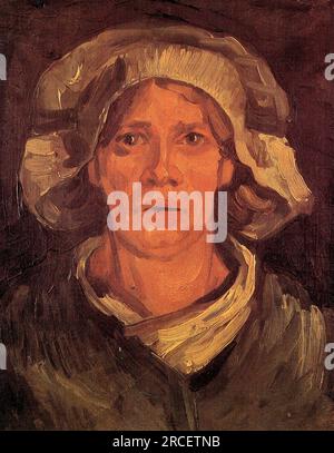 Leiterin einer Bauernfrau mit weißer Mütze 1885; Nunen/Nuenen, Niederlande, von Vincent van Gogh Stockfoto