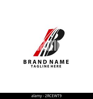 Buchstabe B mit Designvektor für Straßensymbol Stock Vektor