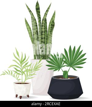 Die Zusammensetzung trendiger Tropenblumen Stock Vektor