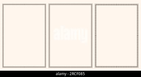Satz von Vektorrahmen für Dokumente Stock Vektor