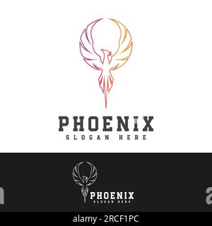 Phoenix Logo-Design Vogellogo Stock Vektor