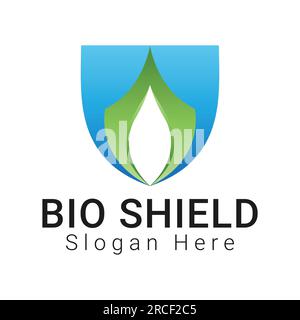 Bio Shield Logo Design Ecology Logo Stock Vektor