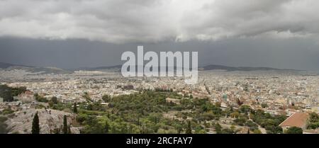 Blick von der Akropolis, Griechenland Stockfoto