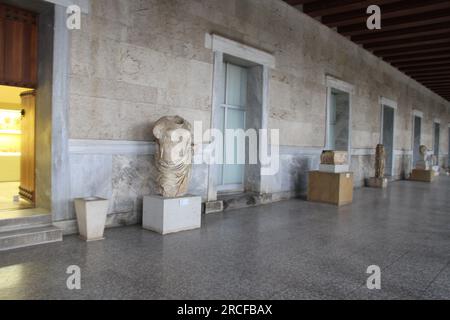 Ruinen und Tempel in Athen Agora Stockfoto