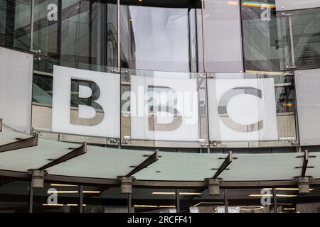 London, Großbritannien. 14. Juli 2023 - BBC Broadcasting House, im Zentrum von London Stockfoto