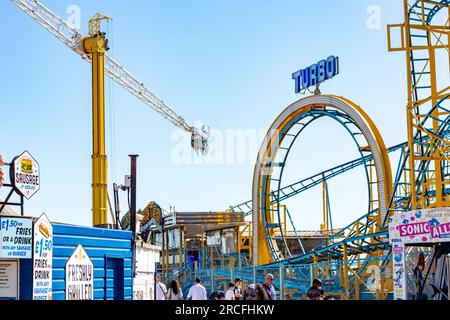 Fantastische Aufnahmen, die im Sommer in Margate aufgenommen wurden Stockfoto