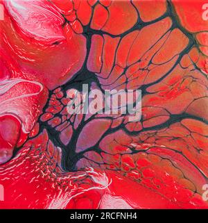 Abstrakte Kunst Aus Acryl Und Harz Stockfoto