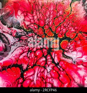 Abstrakte Kunst Aus Acryl Und Harz Stockfoto
