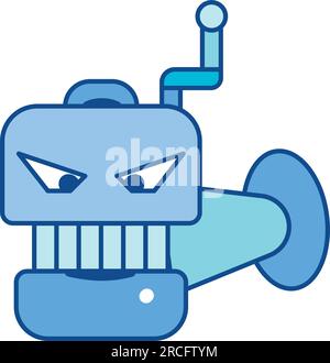 Isolierter farbiger Symbolvektor des Roboters Stock Vektor