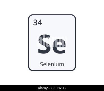 Selen Chemical Element Graphic für wissenschaftliche Designs. Stock Vektor