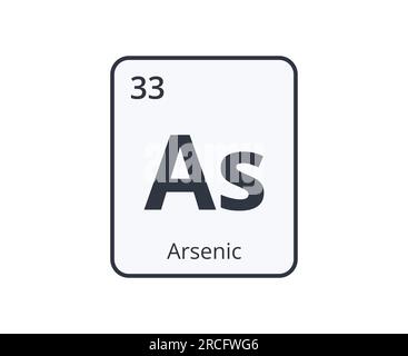 Arsen Chemical Element Graphic für wissenschaftliche Designs. Stock Vektor